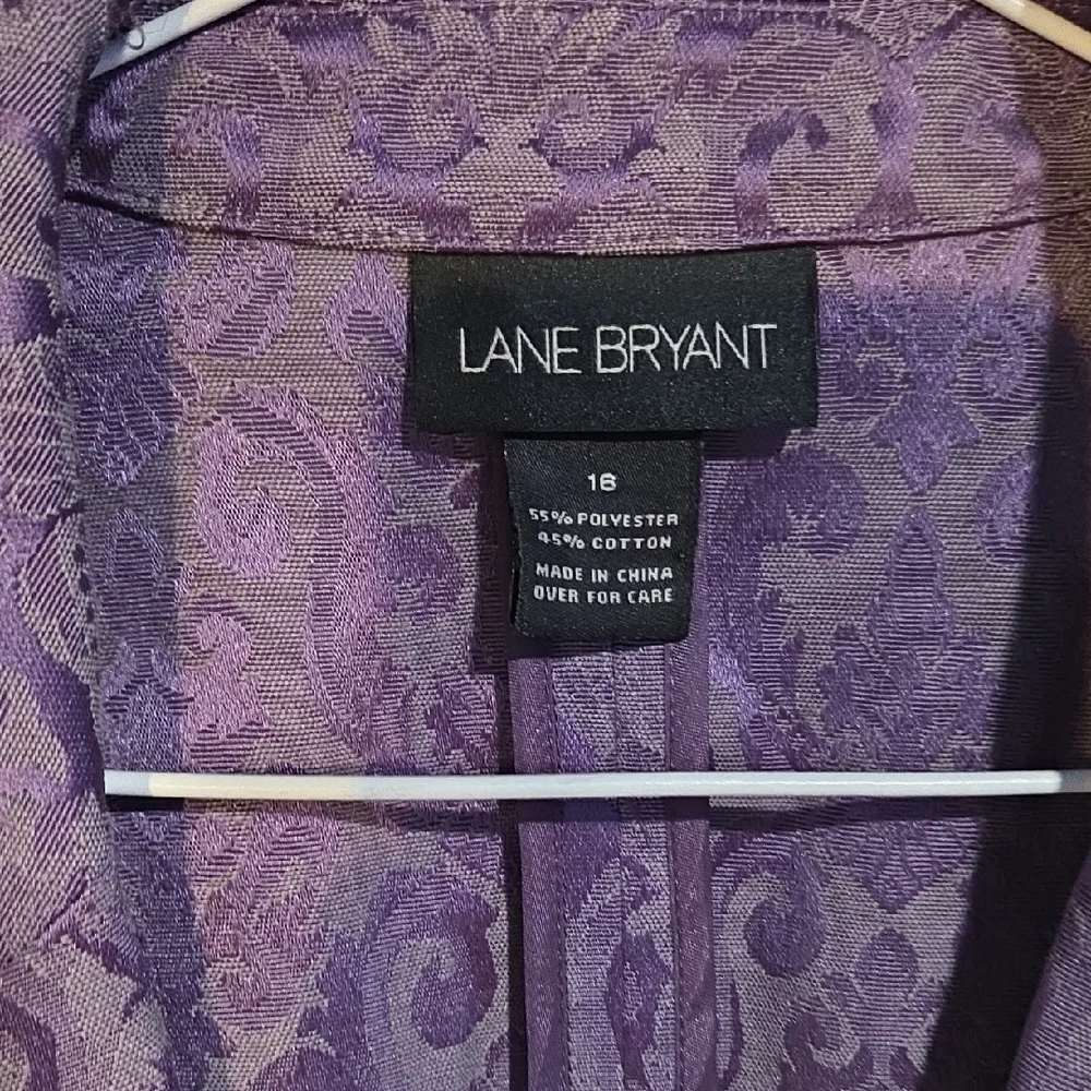 Lane Bryant Lavender Floral Embroidered Blazer - Picture 2 of 5